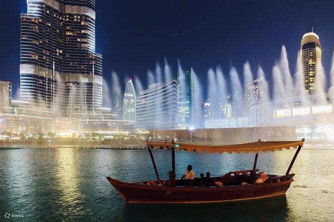 Dubai Fountain Show Boat Lake Ride or Bridge Walk Tickets Options - Key Points