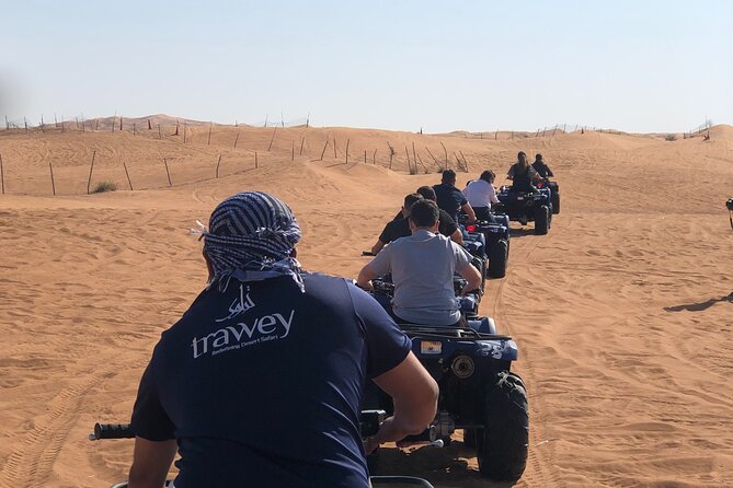 Dubai Red Dunes Quad Bike Safari, Camels, Sandsurf & Refreshment - Key Points