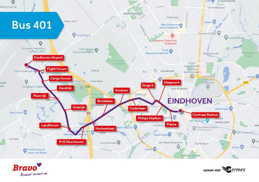 Eindhoven: Airport Express Bus to or From City Center - Key Points
