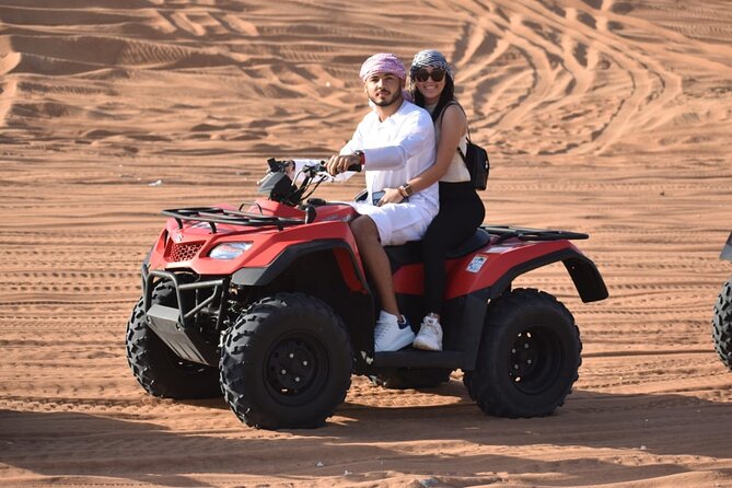 Evening Desert Safari With Quad Bike & BBQ Dinner/ Camel Trekking/ Sand Surfing - Key Points