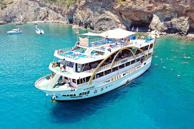 From Antalya to Kemer Mega Star Boat Trip W/Free Transfer - Key Points