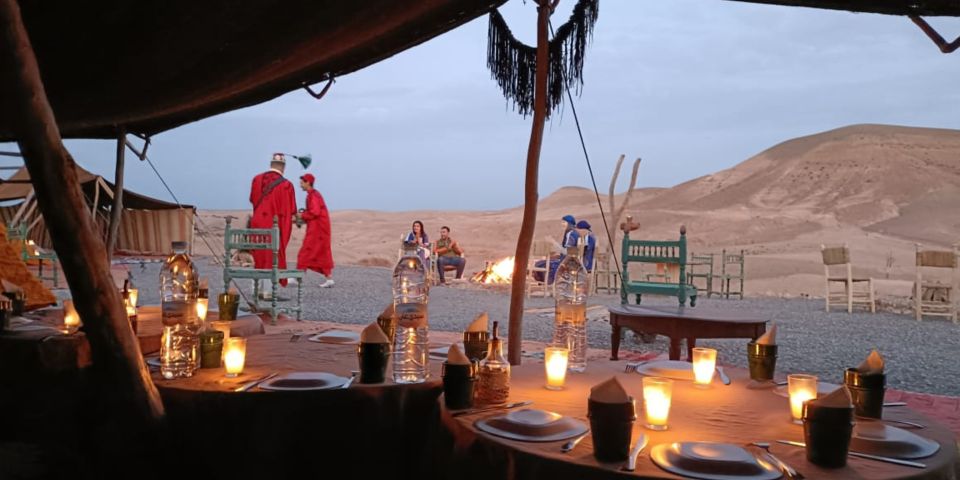 From Marrakech : Agafay Desert Sunset, Camel Ride,and Dinner - Key Points
