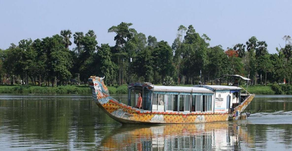 Hue Dragon Boat Tour to Visit Thien Mu Pagoda & Royal Tombs - Key Points
