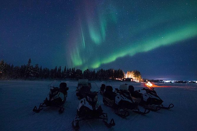 Kiruna Northern Lights Snowmobile Experience With Dinner - Key Points
