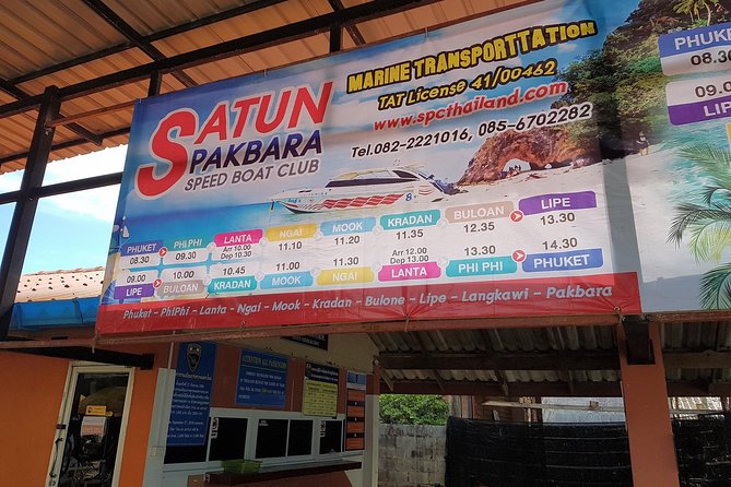 Koh Lipe To Hat Yai Airport By Satun Pakbara Speed Boat And Shared Minivan