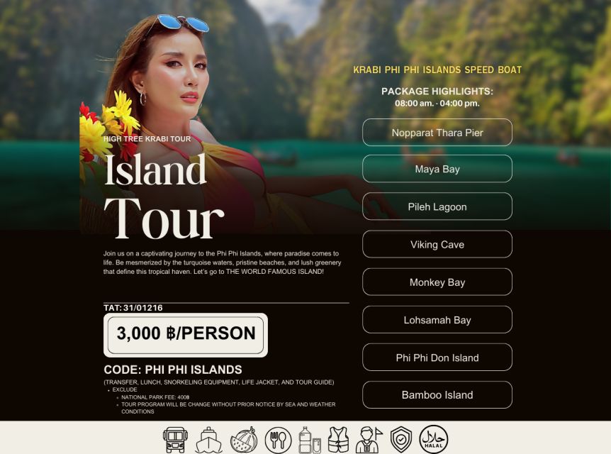 Krabi One-Day Trip: Phiphi Island Speed Boat - Key Points