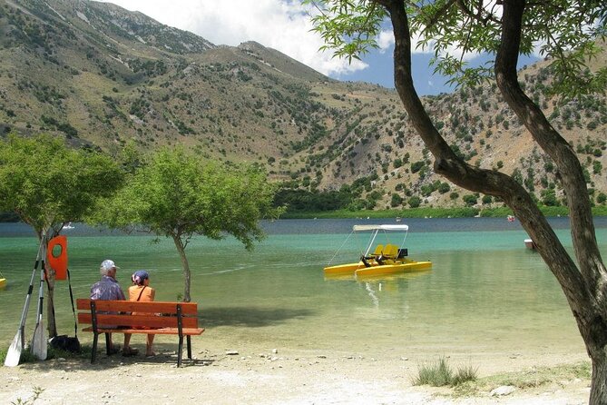 Lake Kournas Pedal Boat Tour With Transfer - Key Points