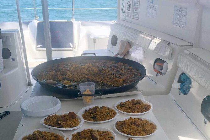 Malaga Catamaran Cruise With Paella Lunch And Dinner