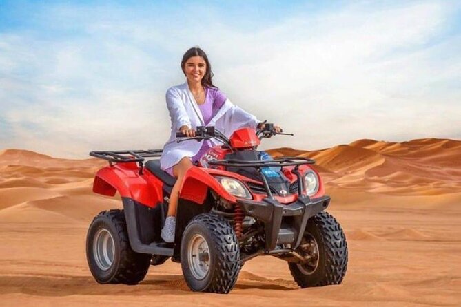 Morning Desert Safari With Quad Biking Sandboarding and Camel Rid - Key Points