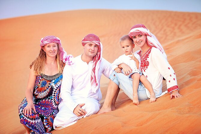 Private Evening Desert Safari BBQ Dinner & Camel Ride & Live Show - Key Points