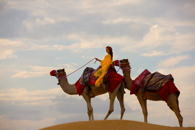 Private Red Dunes With Camel Ride, Sandboarding, Falcon & Arabic Coffee Package - Key Points