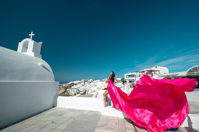 Professional Santorini Photoshoot/ Flying Dress Photoshoot - Key Points