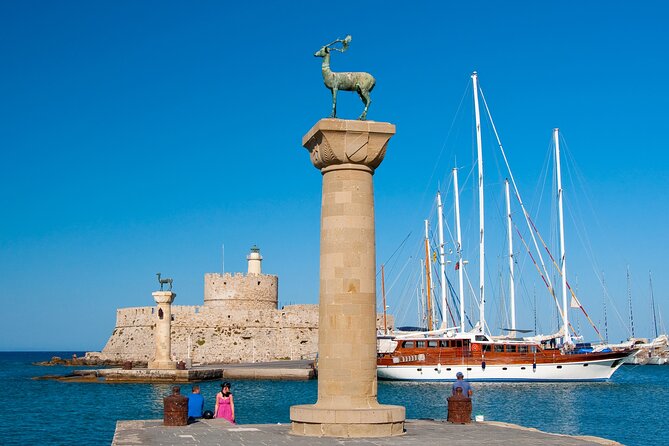 Rhodes by Night With Dinner and Boat Cruise - Laterna - Key Points