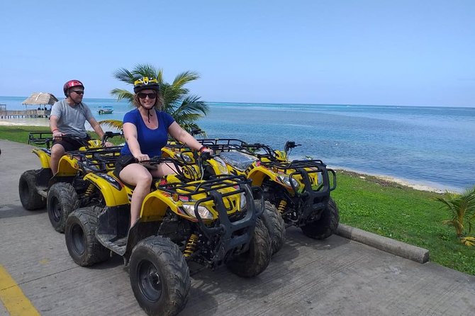 Roatan ATV Bikes Zip Line Monkey/Sloth and Beach Excursion - Key Points