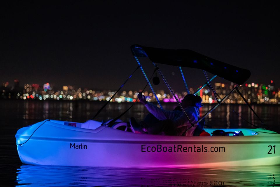 San Diego: Nighttime Glow Pedal Boat Ride W/ Downtown Views - Key Points