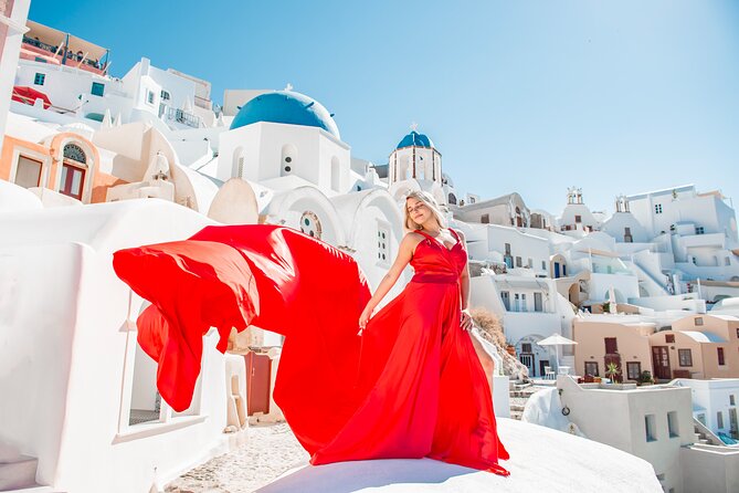 Santorini Flying Dress 2-Hour Photo Session - Key Points