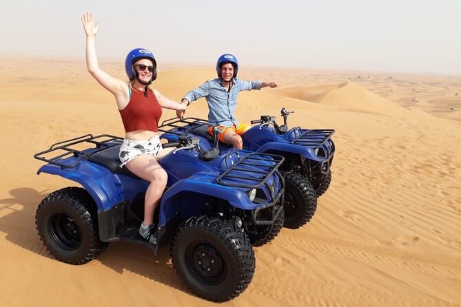 Self Drive Quad Bike in Open Desert With Sand Boarding and Camels - Key Points