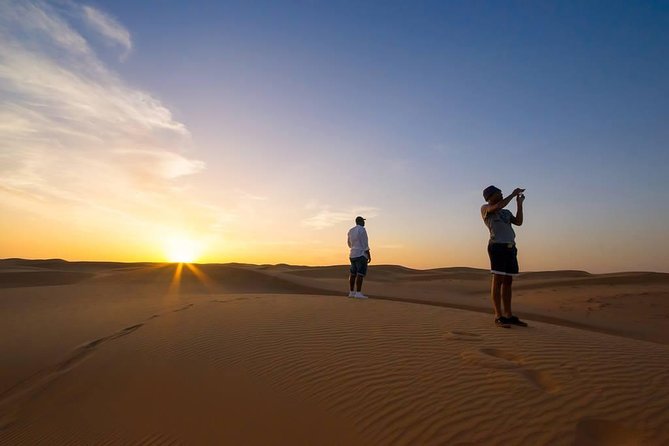 Sun Downer Desert Safari With Camel Trekking, BBQ and Buffet Dinner - Key Points