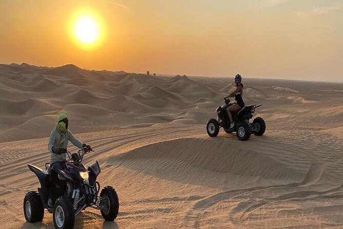 Sunset Quad Bike Safari With Camel Trek, Live Shows and Dinner - Key Points