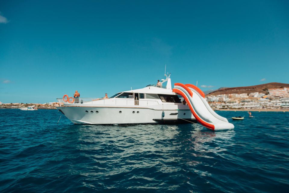 tenerife yacht cruise with waterslide and water activities Tenerife: Yacht Cruise With Waterslide and Water Activities