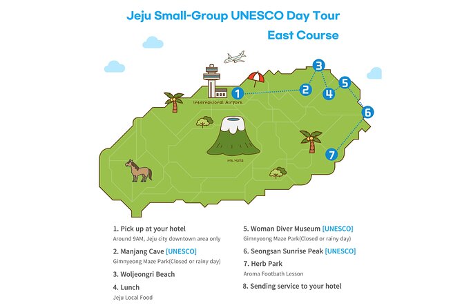 UNESCO Small Group Day Tour of Jeju Island - East Course - Key Points