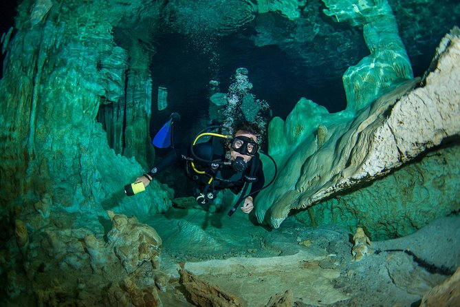2 Different Divings in Dos Ojos Cenote for Certified Divers in Tulum