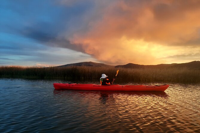 3 Hours of Route During Sunset in Kayak by Lake Titicaca