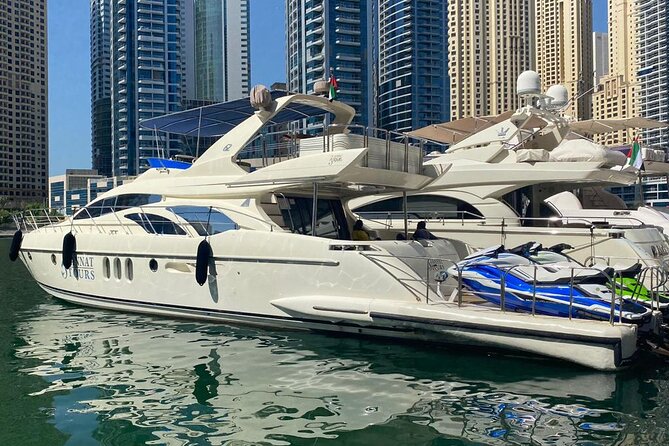 3 Hours Yacht Azimut 62ft With 2 Jetski in Marina Mall – Dubai