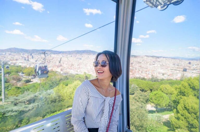 Barcelona: Boat Trip, Cable Car Ticket & E-Bike Tour