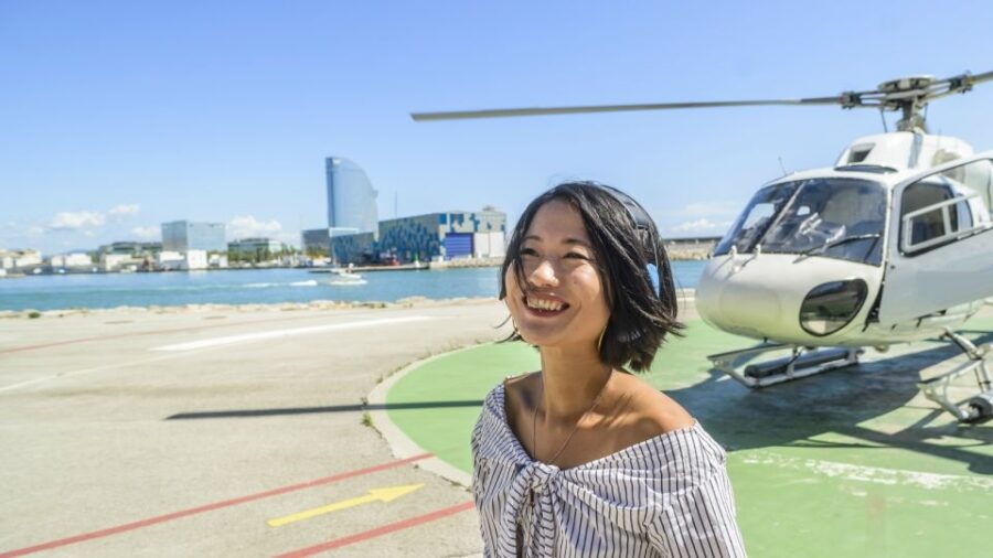 1 barcelona helicopter flight over barcelonas coastline Barcelona: Helicopter Flight Over Barcelona's Coastline