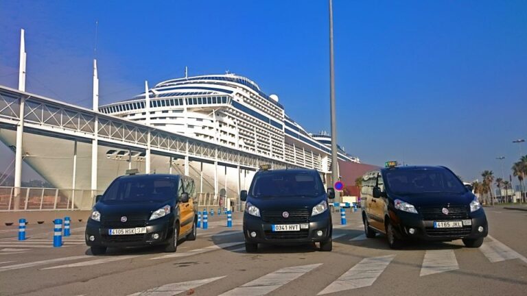 Barcelona: Hotel to Cruise Terminal Private 1-Way Transfer