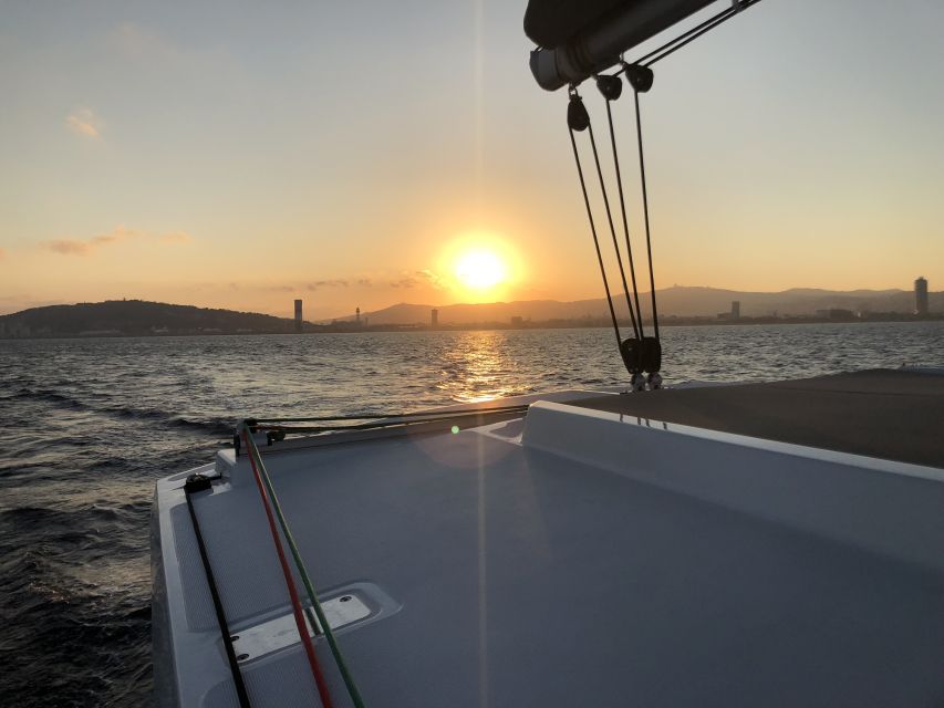 1 barcelona private catamaran sailing with drinks and snacks Barcelona: Private Catamaran Sailing With Drinks and Snacks