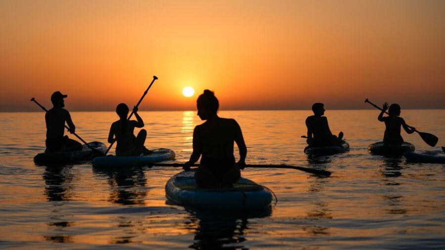 Barcelona: Sunrise Paddleboarding With Instructor and Photos