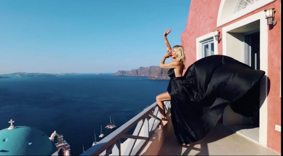 Capture Your Santorini Dream: Flying Dress Photography