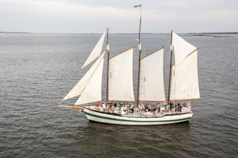 Charleston: Schooner Sailing Harbor Tour & Dolphin Watch