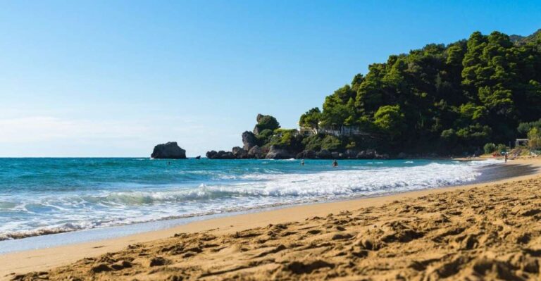 Corfu Beach Escape: Private Tour to Glyfada & Corfu Town