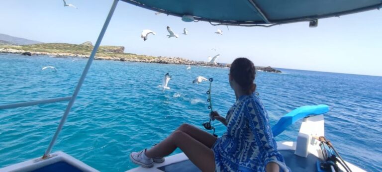 Crete: Fishing & Swimming Boat Cruise With Fresh Fish Lunch