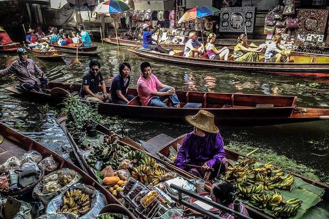 Damneon Saduak Floating Market & Erawan Waterfall From Bangkok