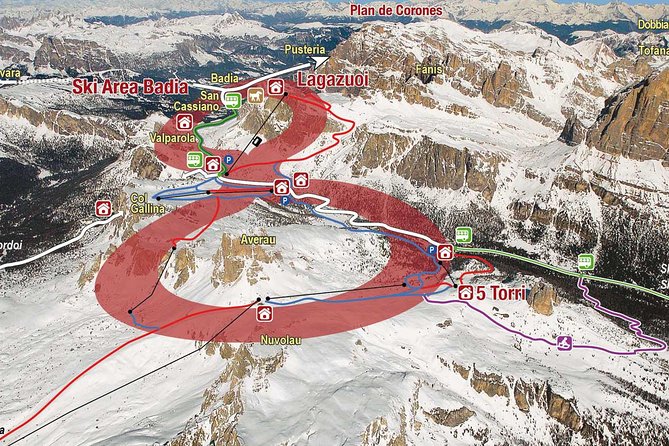 Dolomiti Ski Tour: Super 8 Lagazuoi and 5 Torri From Cortina Dampezzo