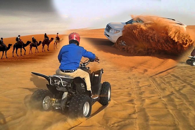 Dubai: Evening Desert Safari Quad Bike, Dune Bashing & BBQ Dinner