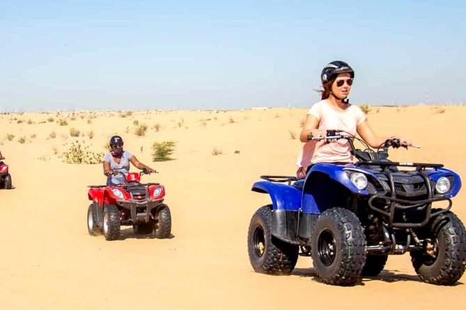 Dubai Mega Safari Quad Biking and Dune Bashing and Camel Riding With BBQ Dinner - Thrilling Dune Bashing Experience