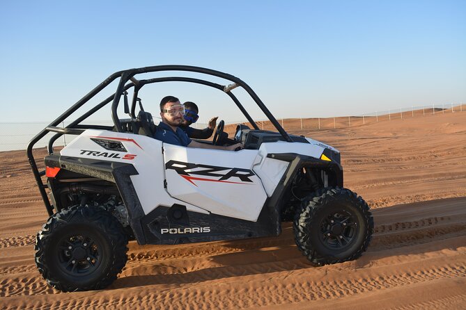 Dune Buggy Polaris RZR 1000cc Sandboarding and Camel Ride Dubai