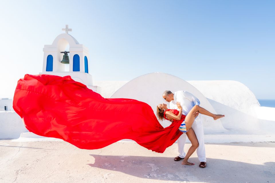 1 flying dress santorini photoshoot 2 Flying Dress Santorini Photoshoot