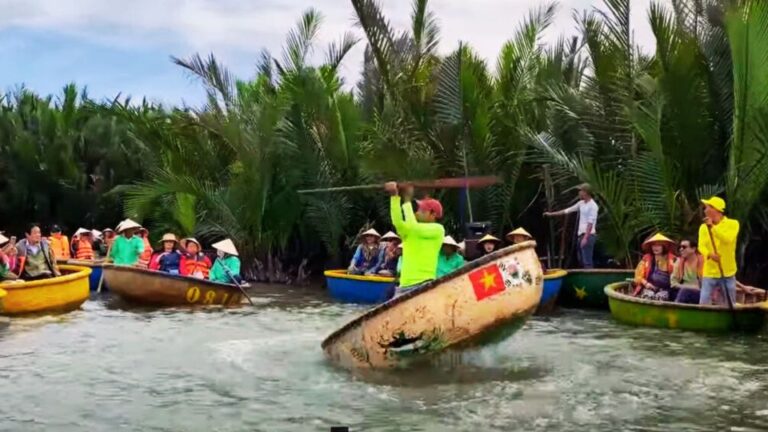 From Hue: To Go Cam Thanh Coconut Forest Basket Boat