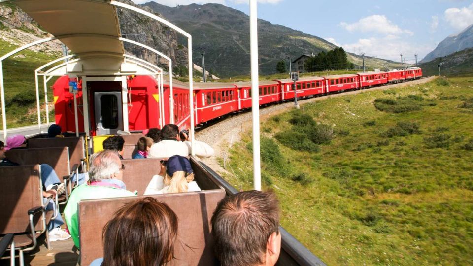 1 from lake como bernina red train tour to st moritz From Lake Como: Bernina Red Train Tour to St. Moritz