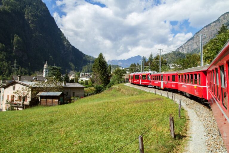 From Milan: Bernina and St. Moritz Day Tour by Scenic Train