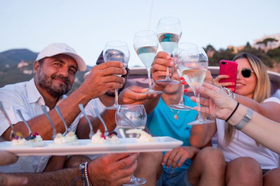 1 from positano capri sunset cruise aperitif and faraglioni From Positano: Capri Sunset Cruise, Aperitif and Faraglioni