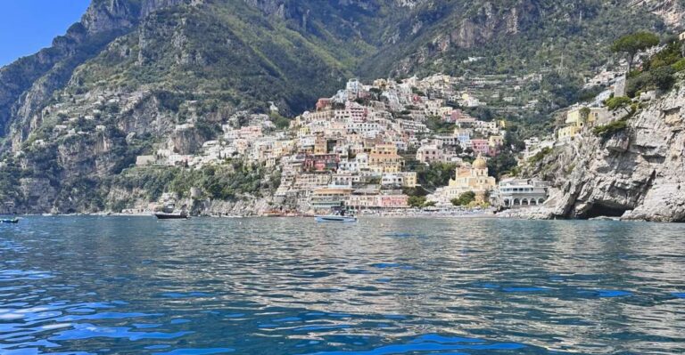 From Positano/Praiano: Amalfi Coast & Caves Speedboat Tour