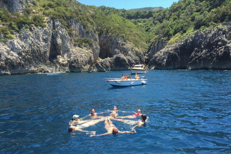 From Positano: Private Boat Tour to Capri or Amalfi