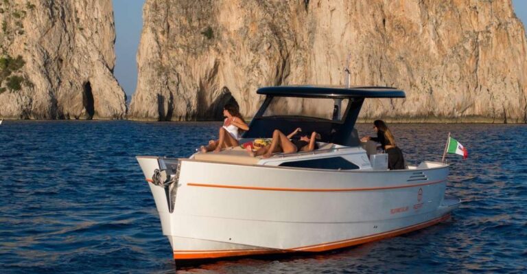 From Positano: Private Tour to Capri on a Gozzo Boat